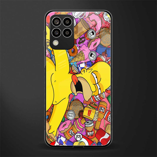 drunk homer simpsons back phone cover | glass case for samsung galaxy m33 5g