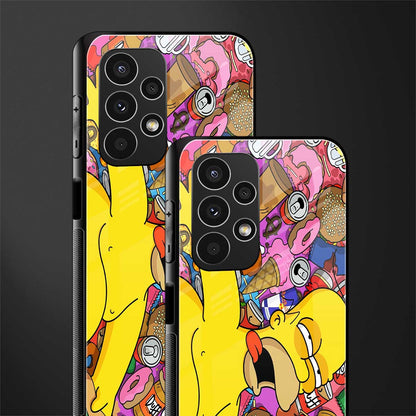 drunk homer simpsons back phone cover | glass case for samsung galaxy a13 4g