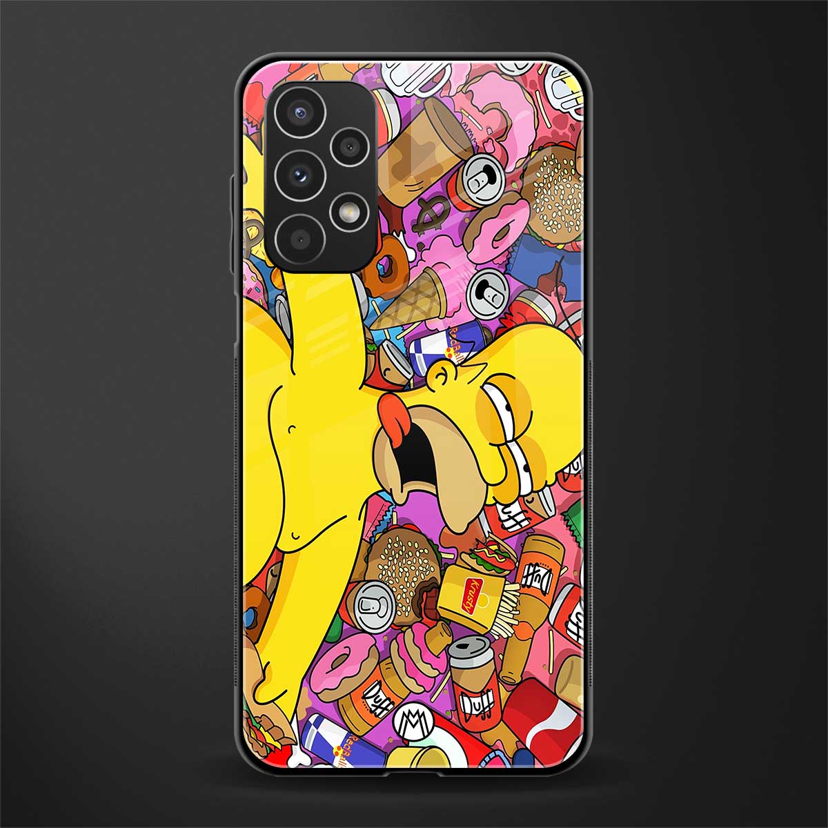 drunk homer simpsons back phone cover | glass case for samsung galaxy a13 4g