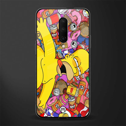 drunk homer simpsons glass case for oneplus 7 pro image