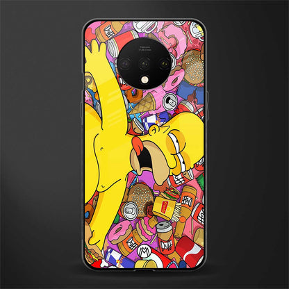 drunk homer simpsons glass case for oneplus 7t image