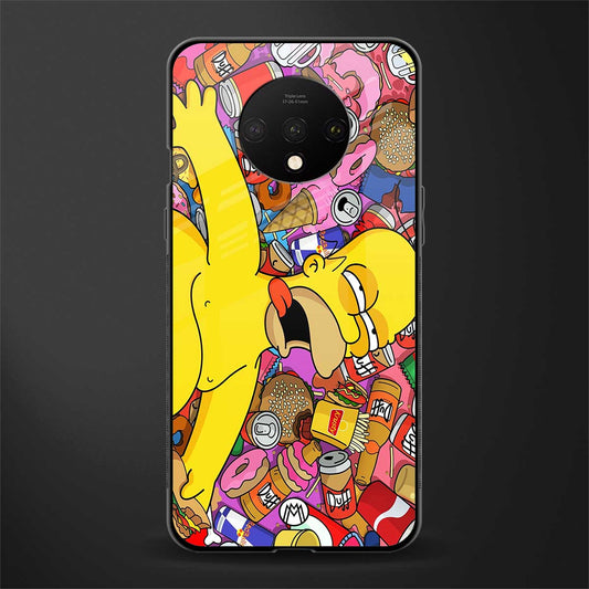 drunk homer simpsons glass case for oneplus 7t image