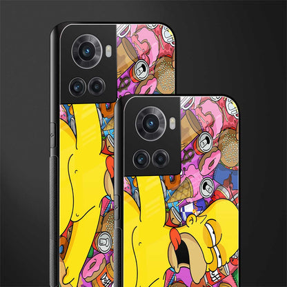 drunk homer simpsons back phone cover | glass case for oneplus 10r 5g