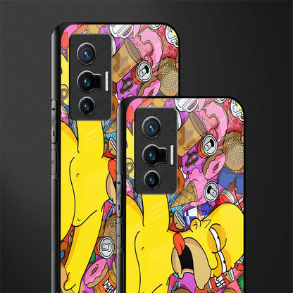 drunk homer simpsons glass case for vivo x70 image-2