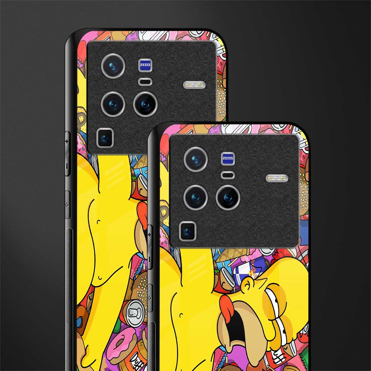 drunk homer simpsons glass case for vivo x80 pro 5g image-2