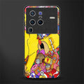 drunk homer simpsons glass case for vivo x80 pro 5g image