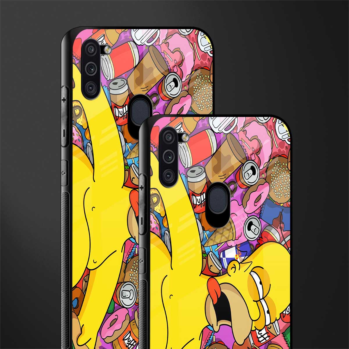drunk homer simpsons glass case for samsung a11 image-2