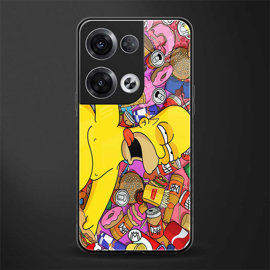 drunk homer simpsons back phone cover | glass case for oppo reno 8 pro