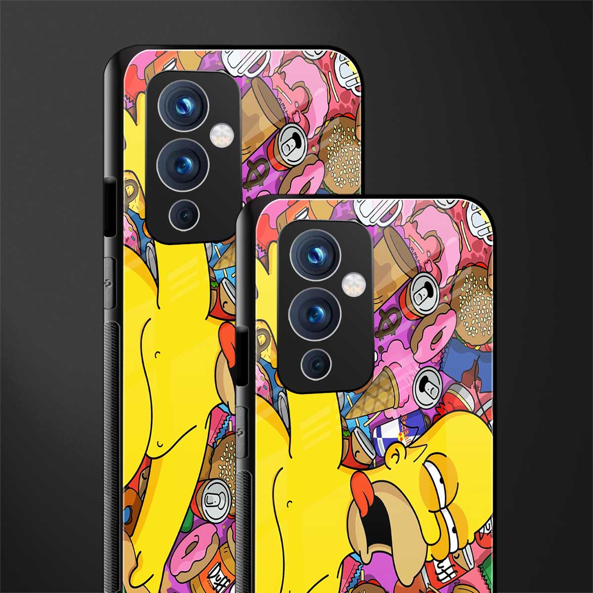 drunk homer simpsons back phone cover | glass case for oneplus 9