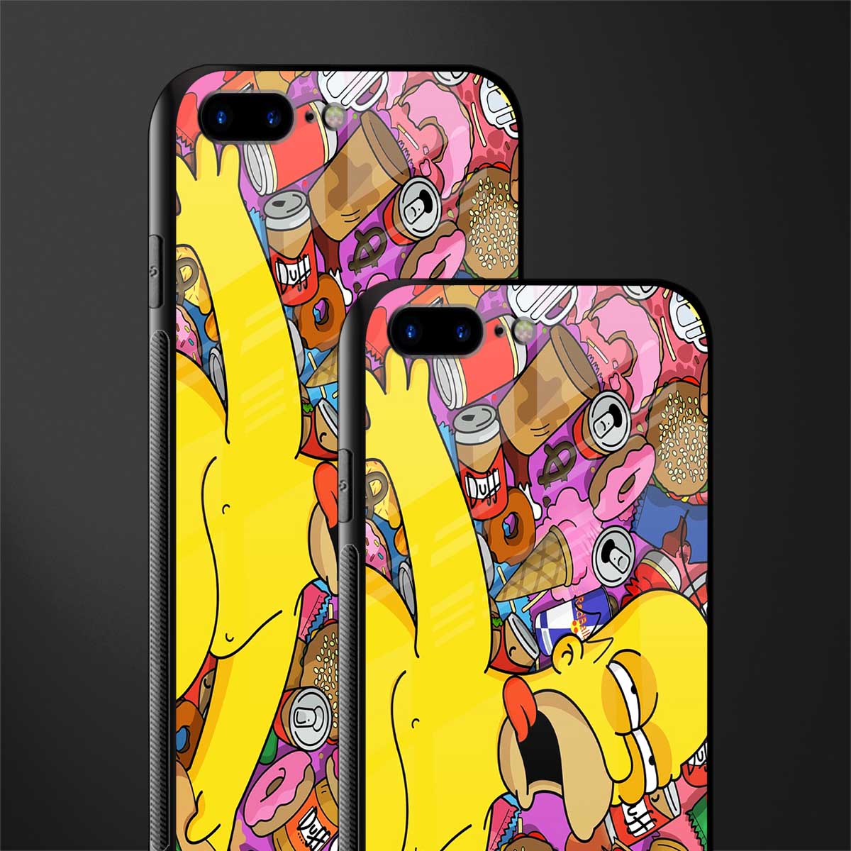 drunk homer simpsons glass case for iphone 8 plus image-2