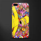 drunk homer simpsons glass case for iphone 8 plus image