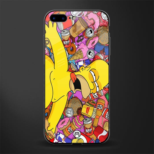 drunk homer simpsons glass case for iphone 8 plus image