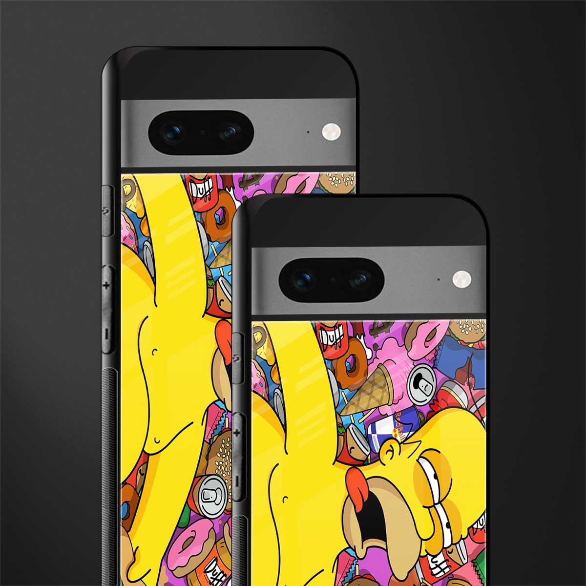 drunk homer simpsons back phone cover | glass case for google pixel 7