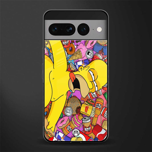 drunk homer simpsons back phone cover | glass case for google pixel 7 pro