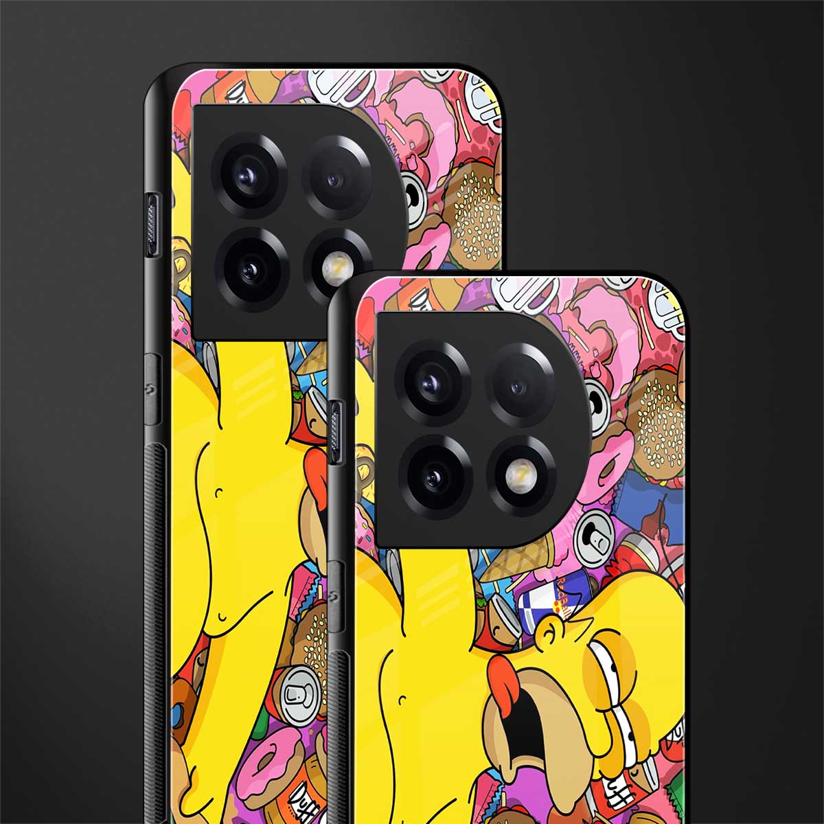 drunk homer simpsons back phone cover | glass case for oneplus 11