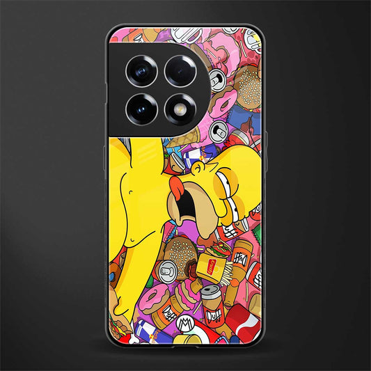 drunk homer simpsons back phone cover | glass case for oneplus 11r