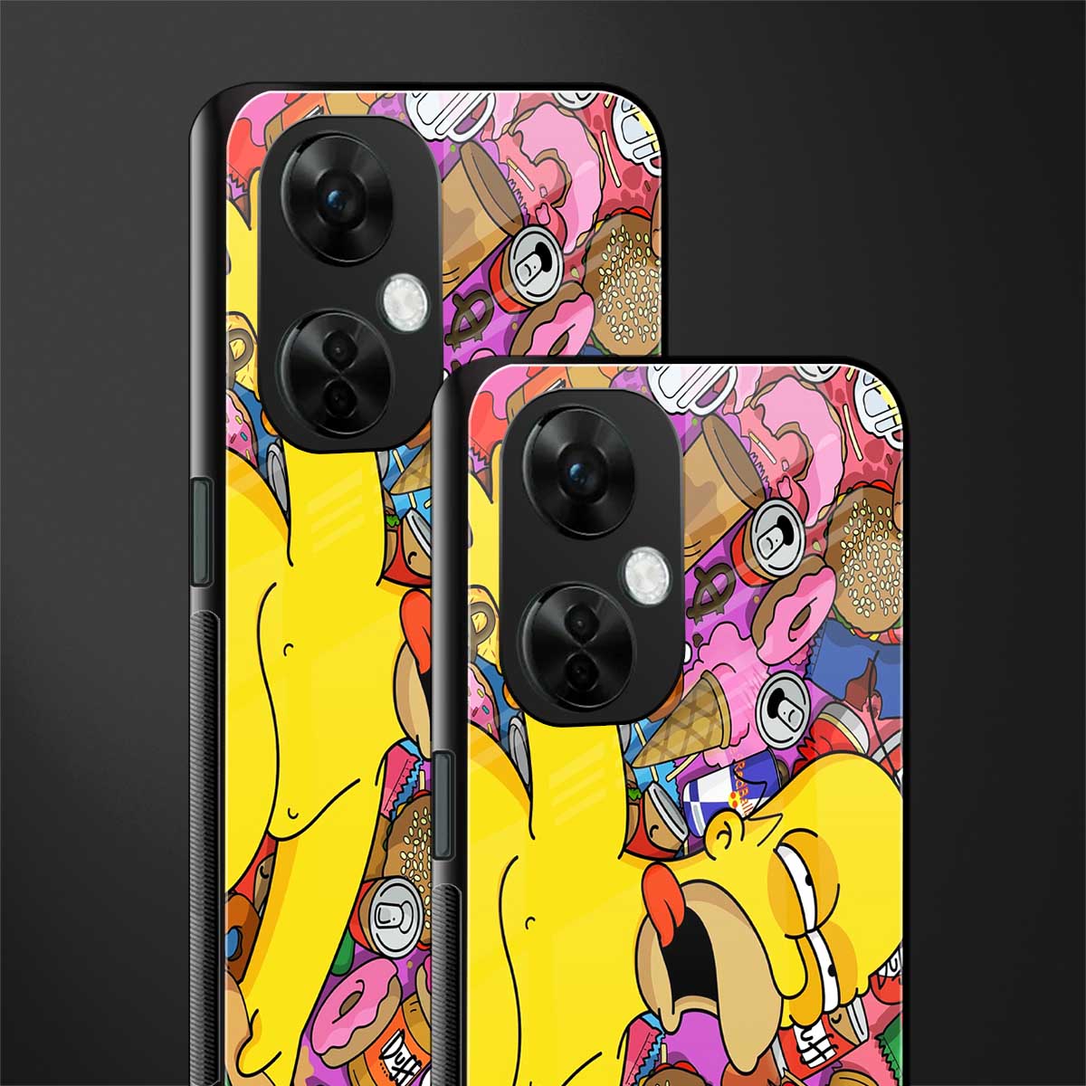drunk homer simpsons back phone cover | glass case for oneplus nord ce 3 lite