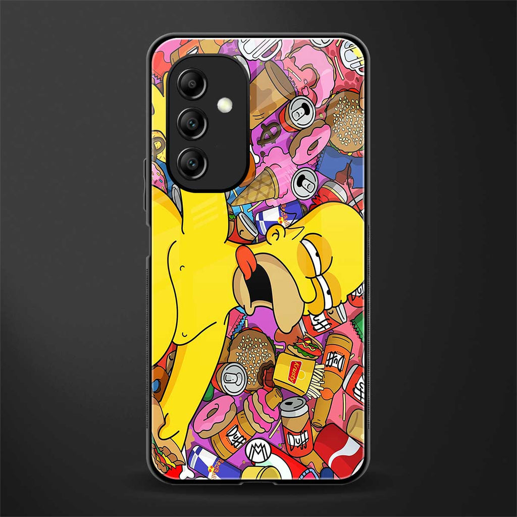 drunk homer simpsons back phone cover | glass case for samsung galaxy a14 5g
