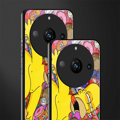 drunk homer simpsons back phone cover | glass case for realme 11 pro 5g
