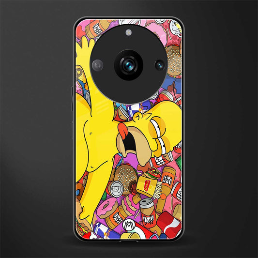 drunk homer simpsons back phone cover | glass case for realme 11 pro 5g