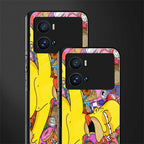 drunk homer simpsons back phone cover | glass case for iQOO 9 Pro
