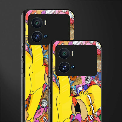 drunk homer simpsons back phone cover | glass case for iQOO 9 Pro
