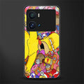 drunk homer simpsons back phone cover | glass case for iQOO 9 Pro
