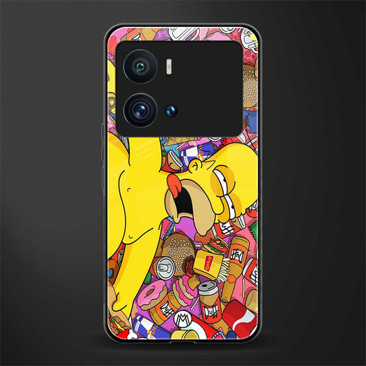 drunk homer simpsons back phone cover | glass case for iQOO 9 Pro