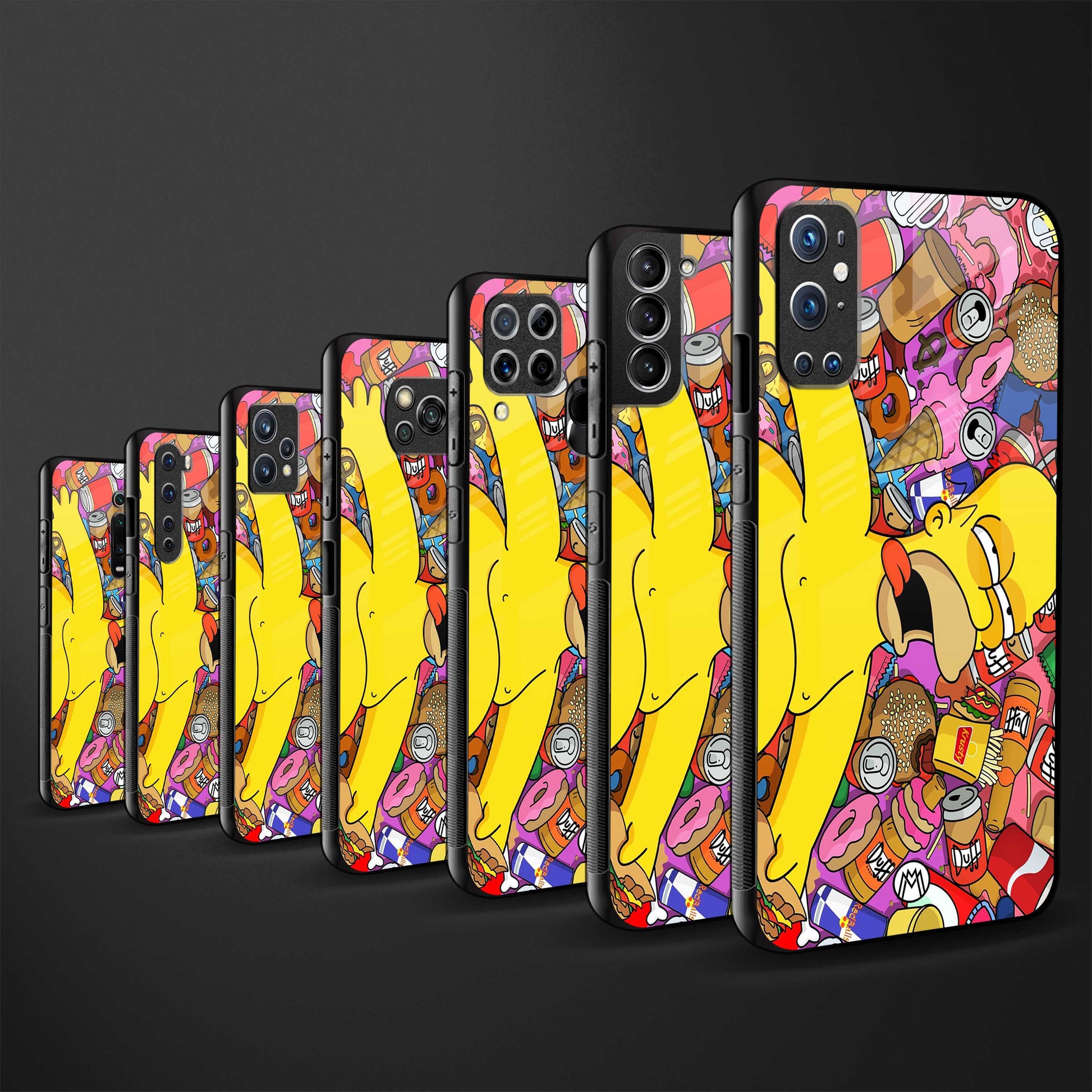 drunk homer simpsons back phone cover | glass case for vivo v27 pro 5g