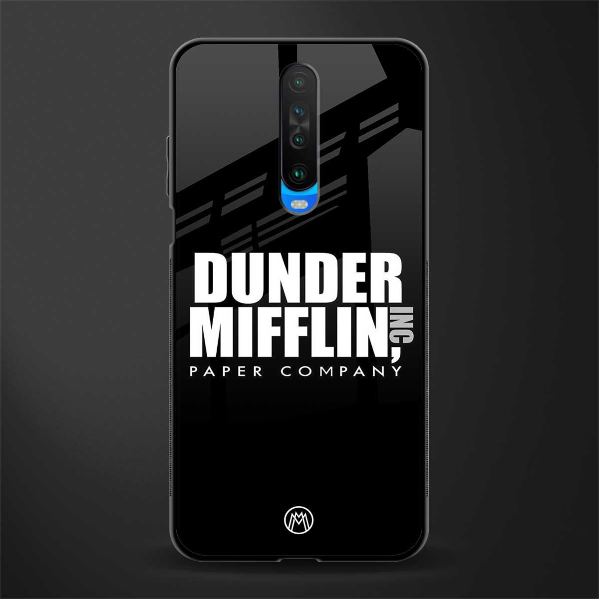 dunder mifflin glass case for poco x2 image