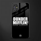 dunder mifflin glass case for samsung galaxy m51 image