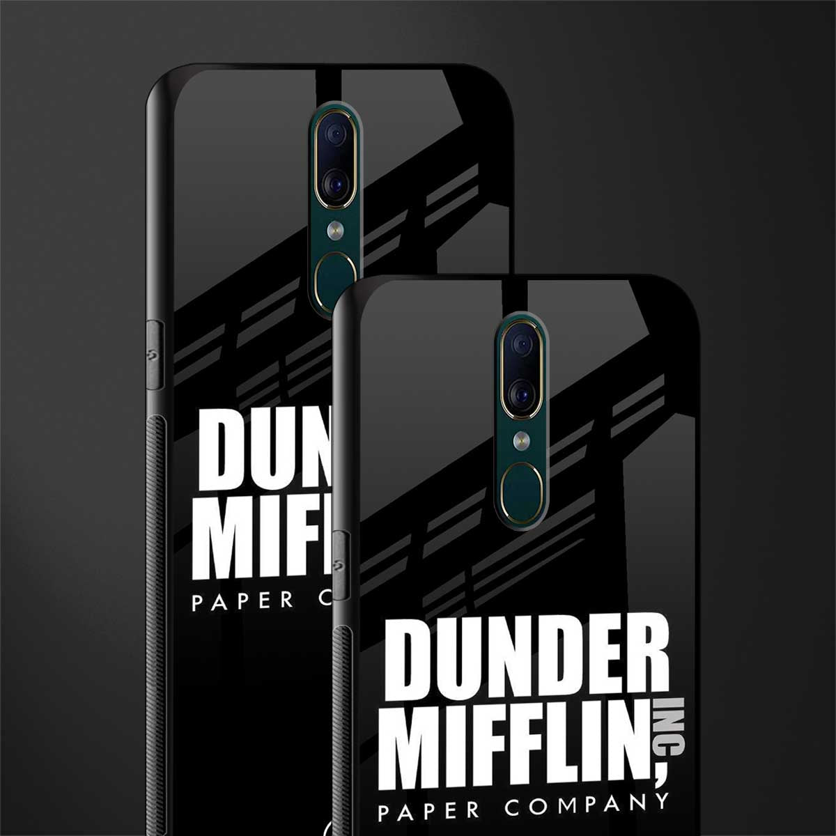 dunder mifflin glass case for oppo a9 image-2