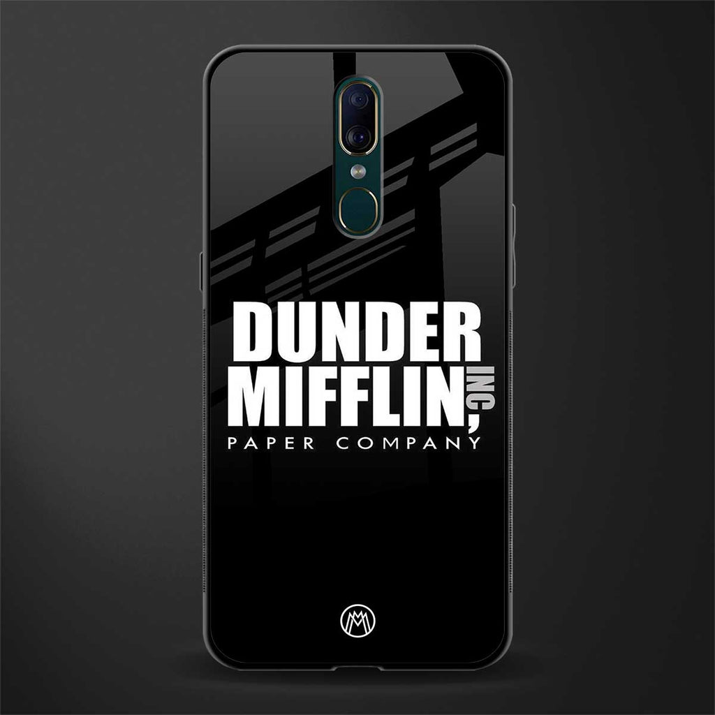 dunder mifflin glass case for oppo a9 image