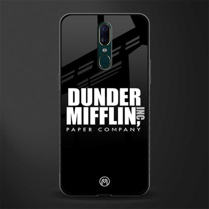 dunder mifflin glass case for oppo a9 image