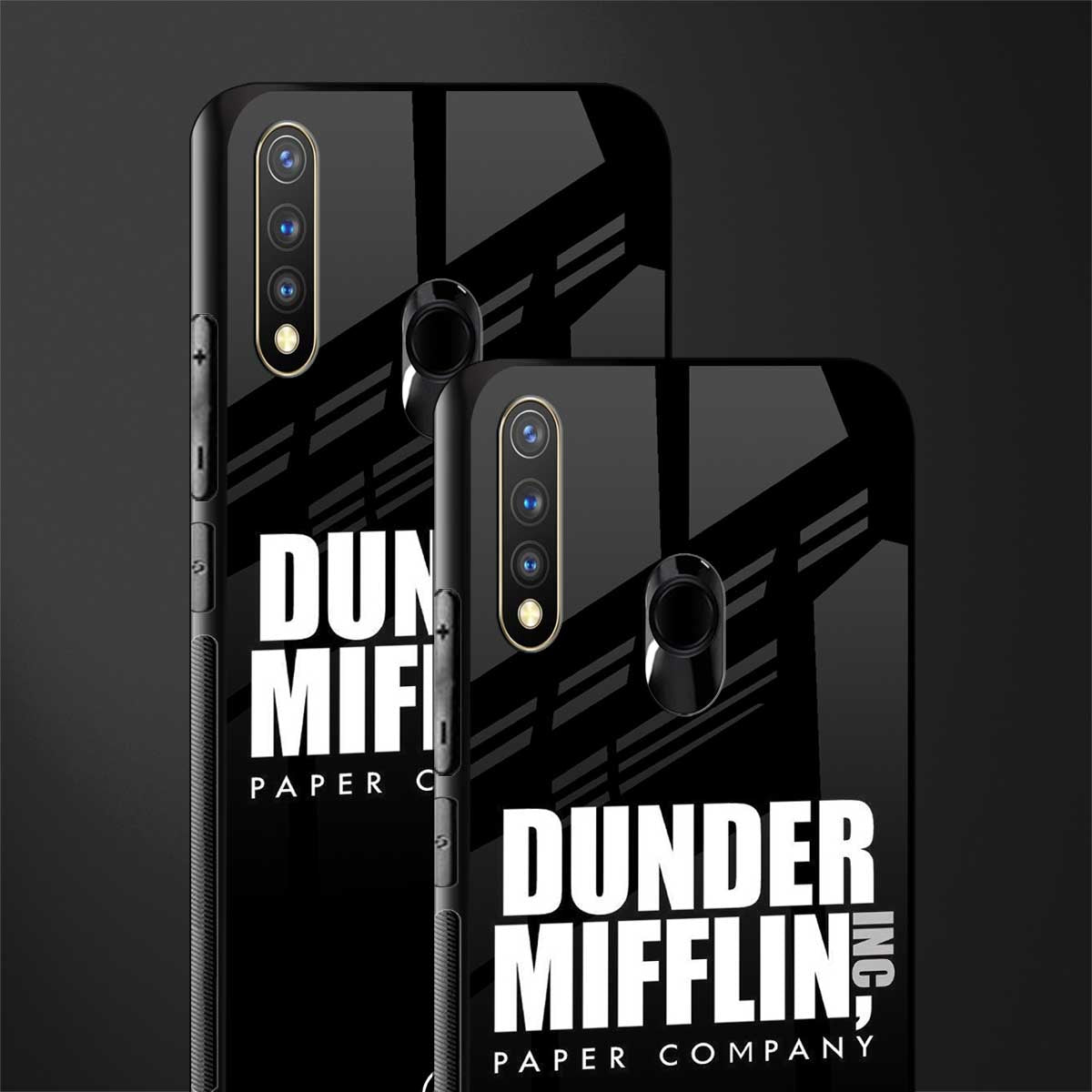 dunder mifflin glass case for vivo u20 image-2