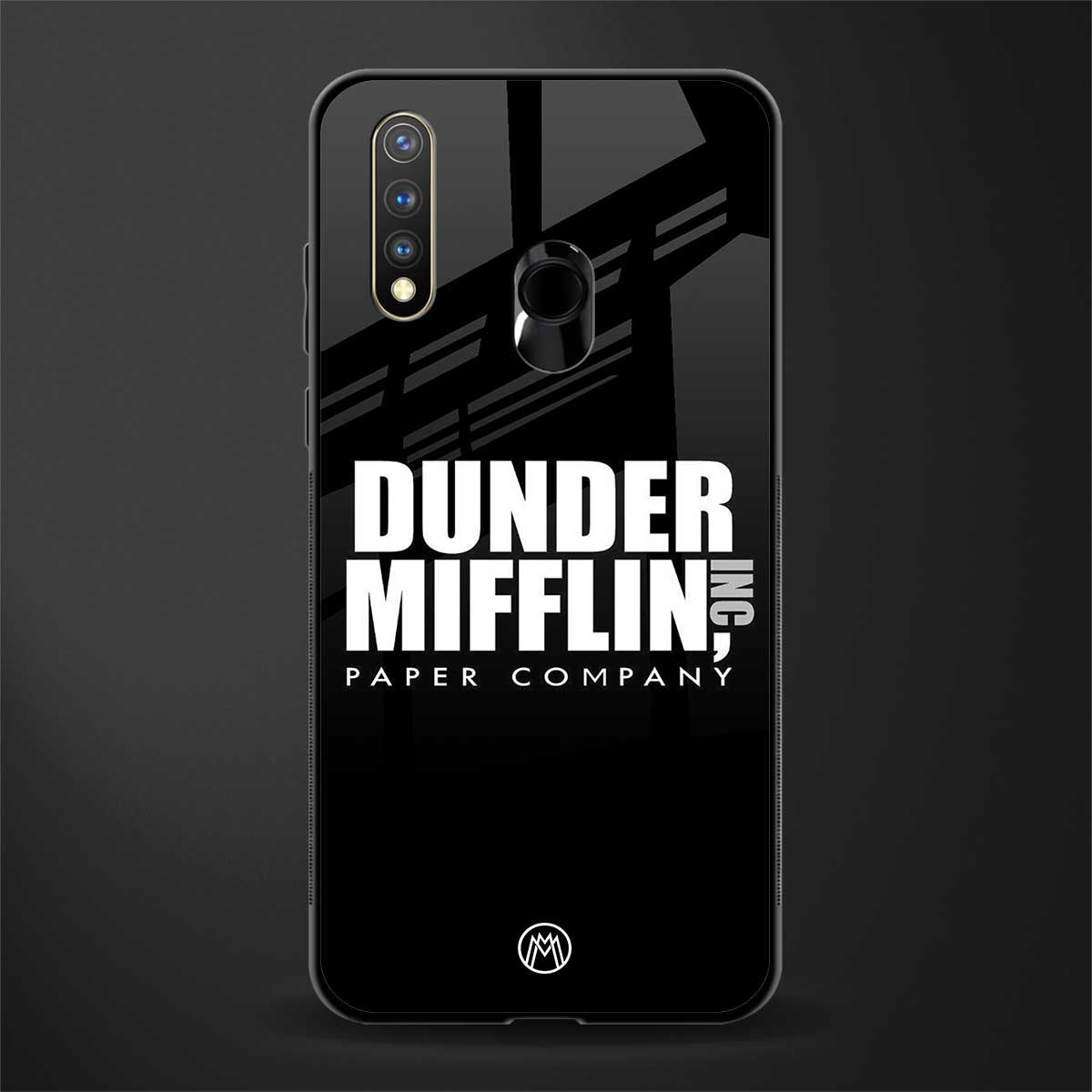 dunder mifflin glass case for vivo u20 image
