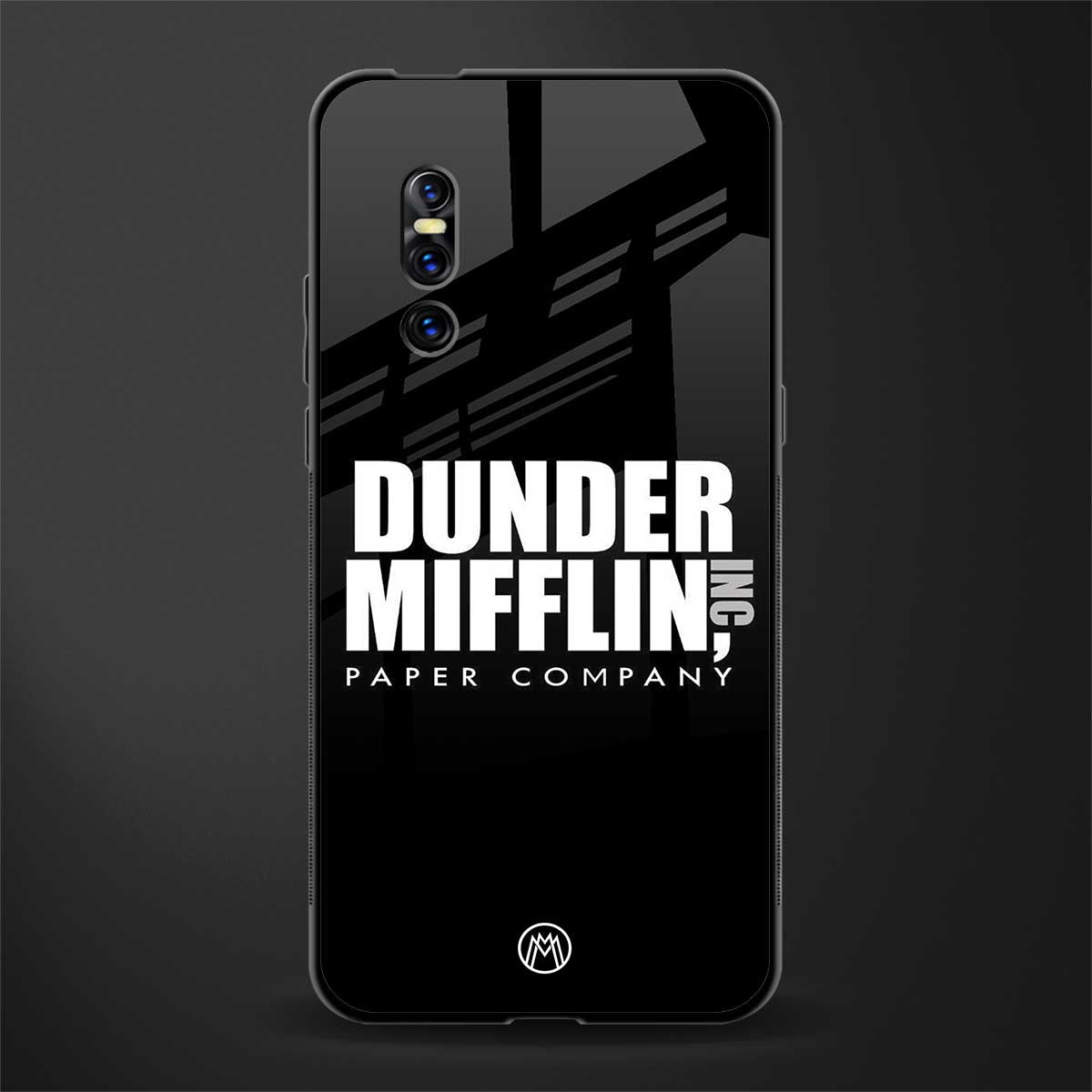 dunder mifflin glass case for vivo v15 pro image