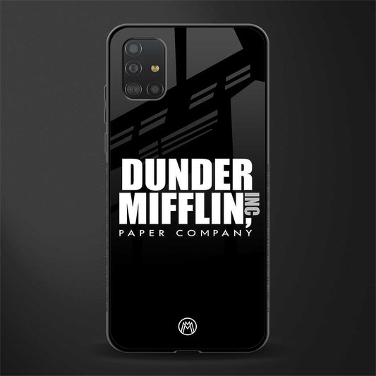 dunder mifflin glass case for samsung galaxy a51 image