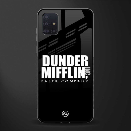 dunder mifflin glass case for samsung galaxy a71 image