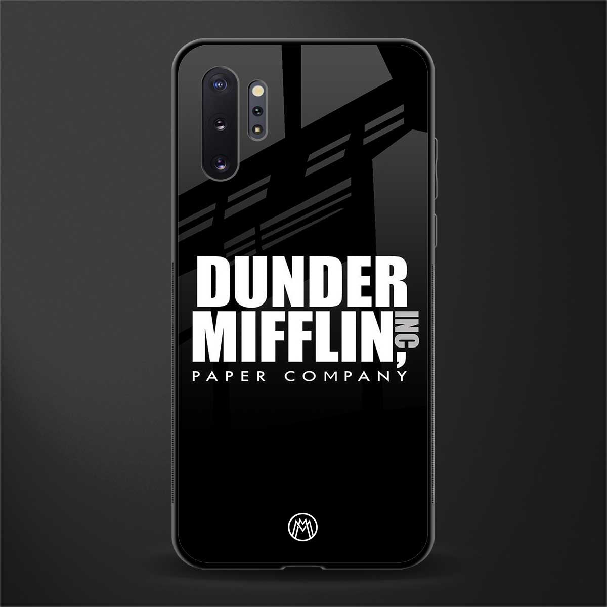 dunder mifflin glass case for samsung galaxy note 10 plus image