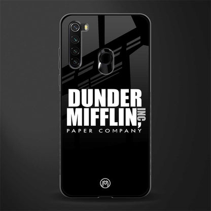 dunder mifflin glass case for redmi note 8 image