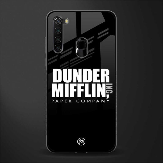 dunder mifflin glass case for redmi note 8 image