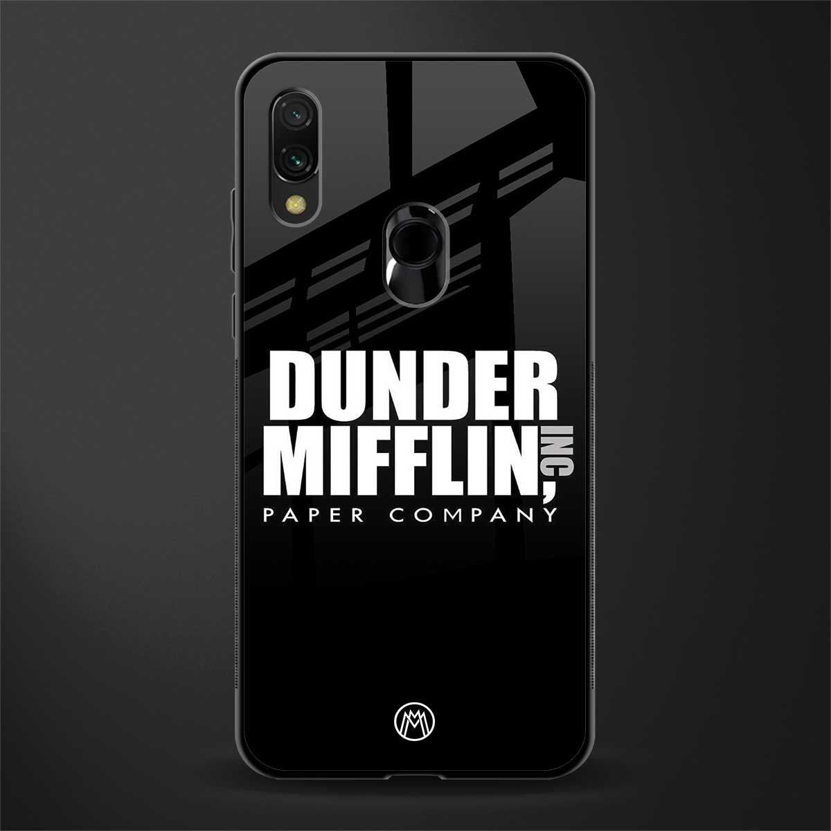 dunder mifflin glass case for redmi note 7 pro image