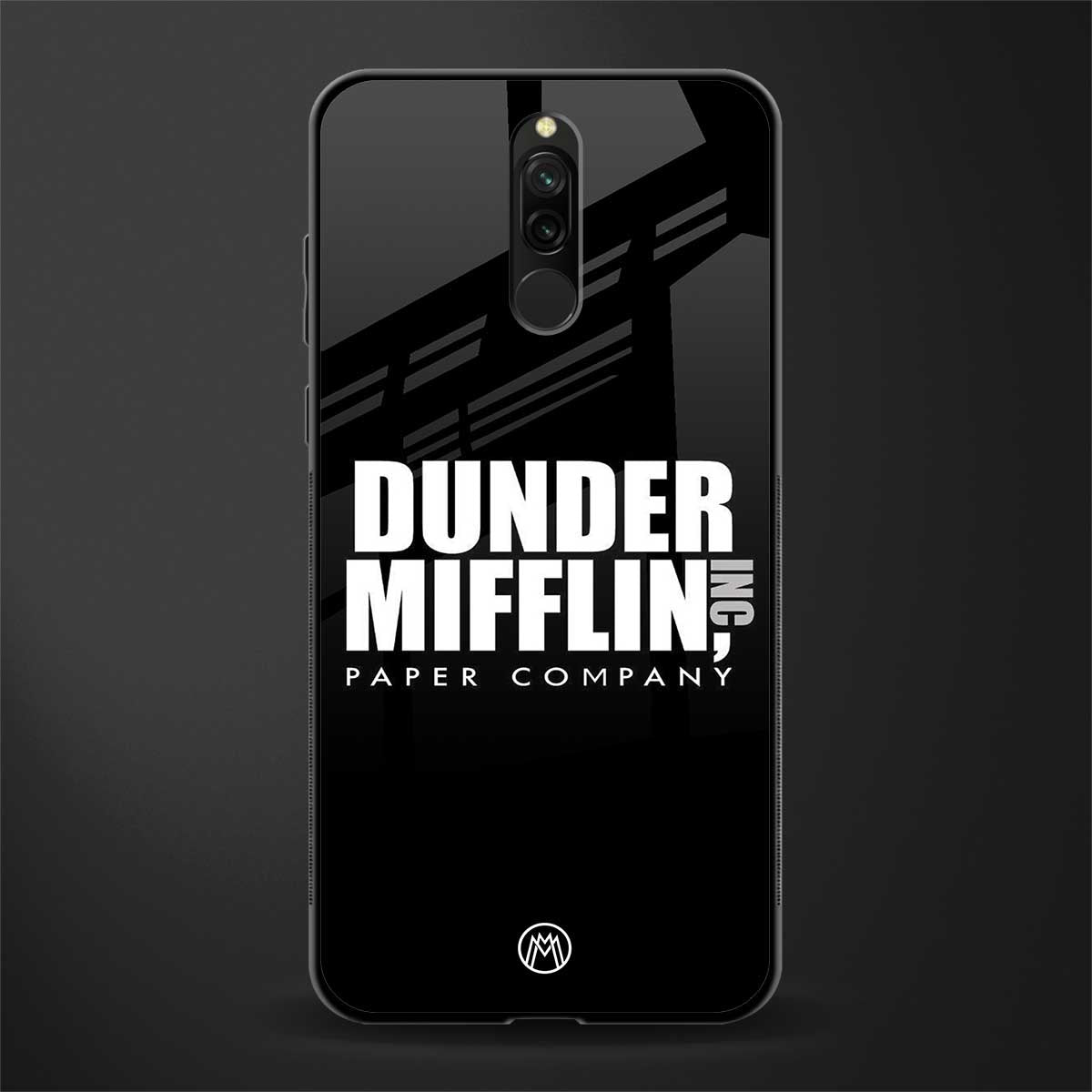 dunder mifflin glass case for redmi 8 image