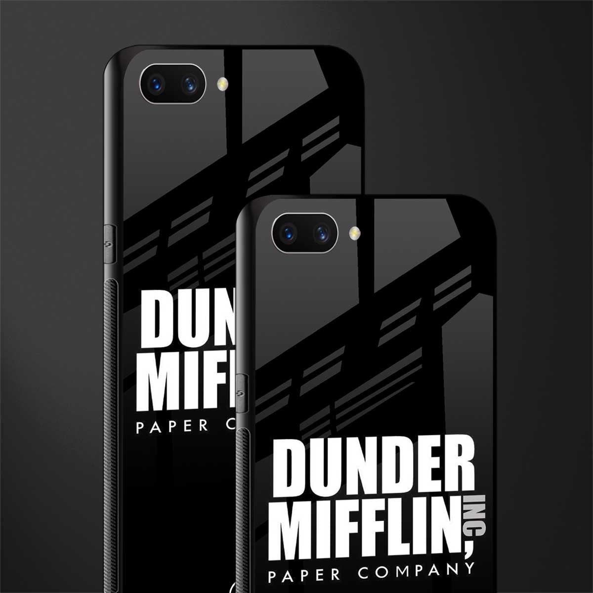 dunder mifflin glass case for oppo a3s image-2
