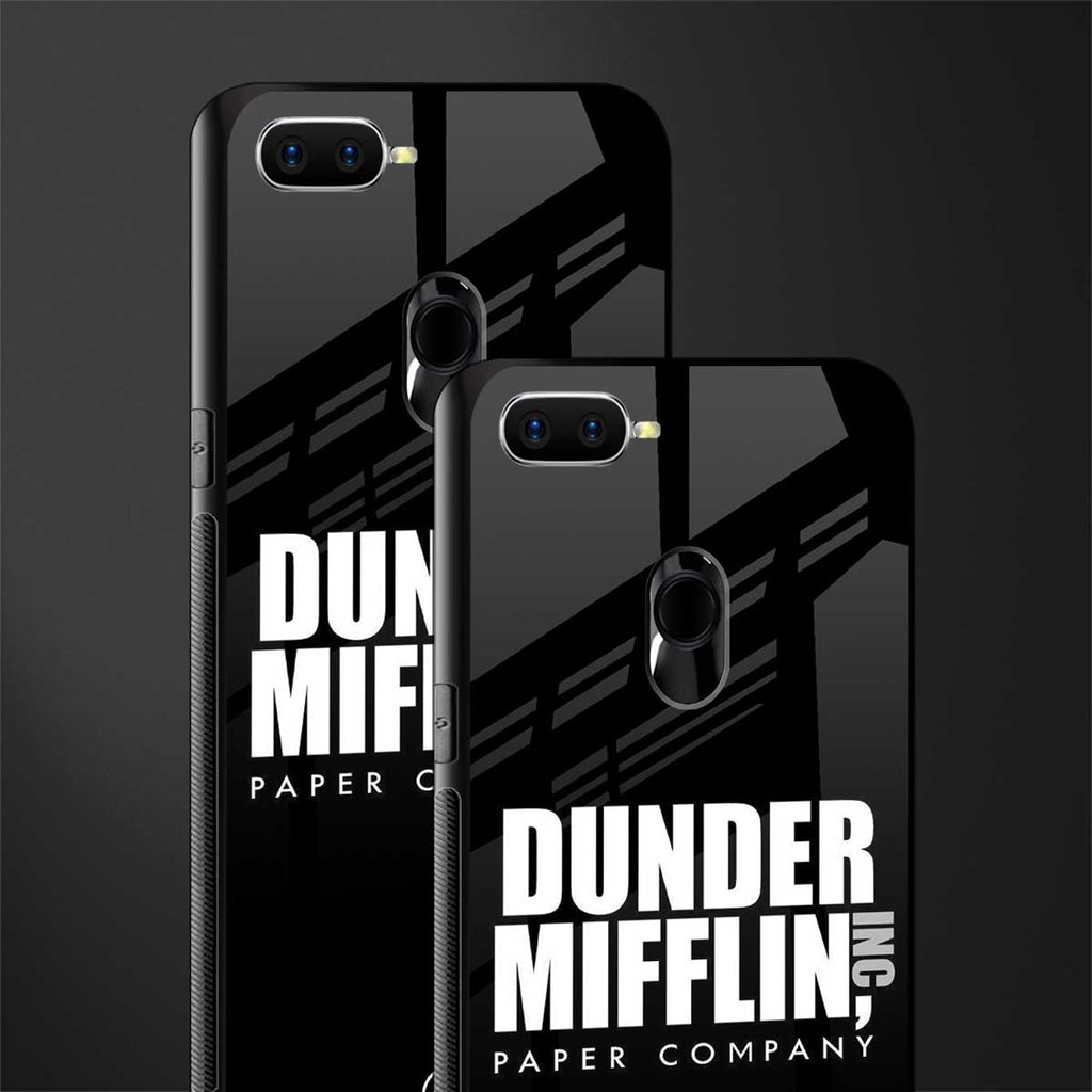 dunder mifflin glass case for oppo a12 image-2
