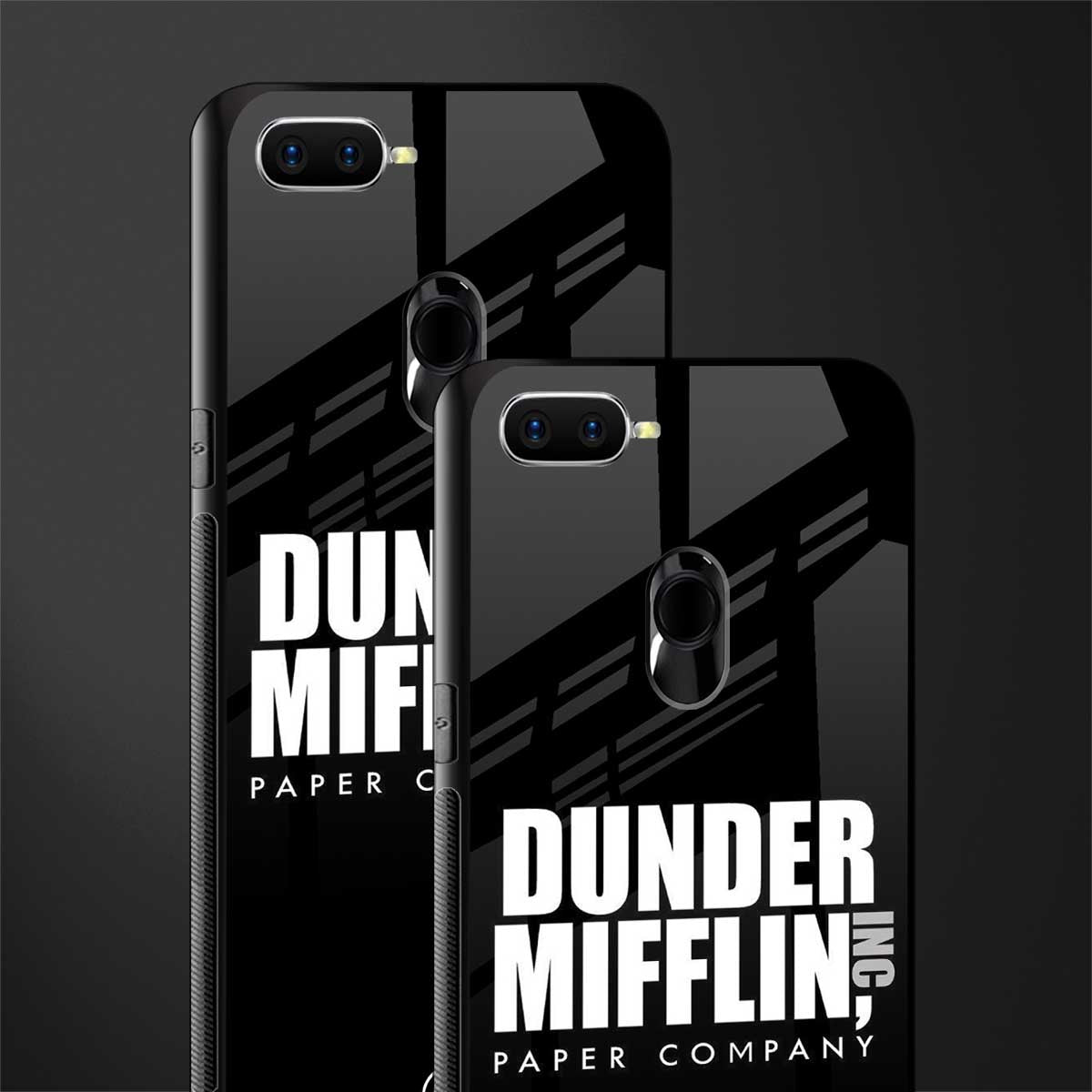 dunder mifflin glass case for oppo a12 image-2