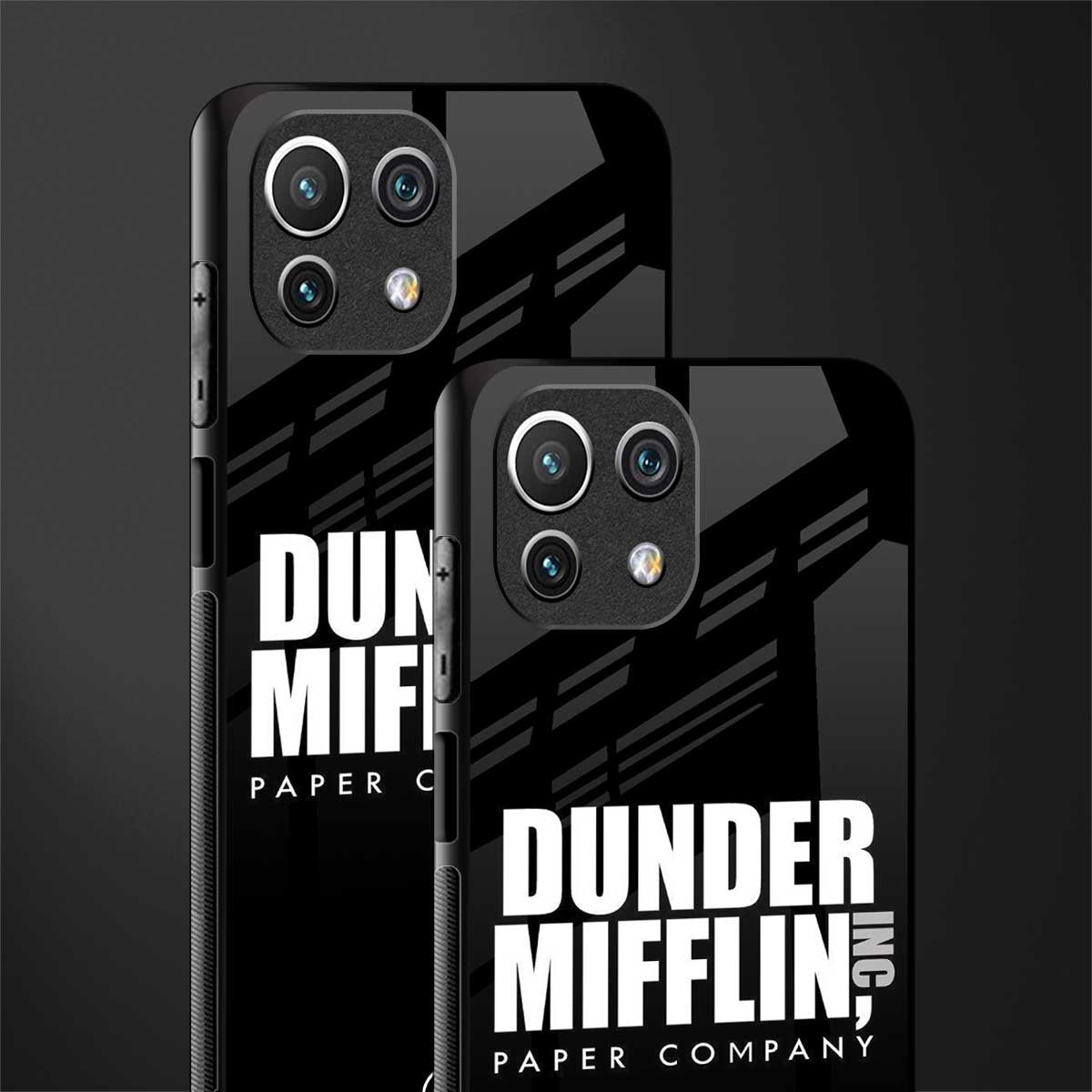 dunder mifflin glass case for mi 11 lite image-2