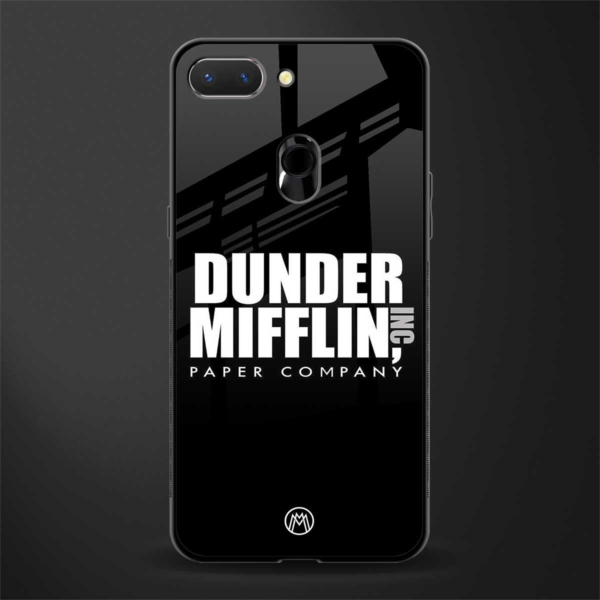 dunder mifflin glass case for oppo a5 image