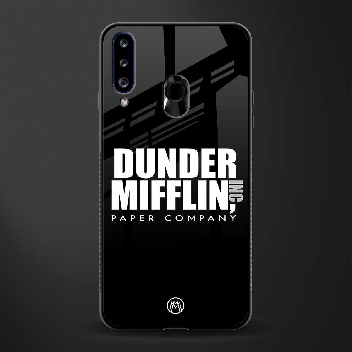 dunder mifflin glass case for samsung galaxy a20s image